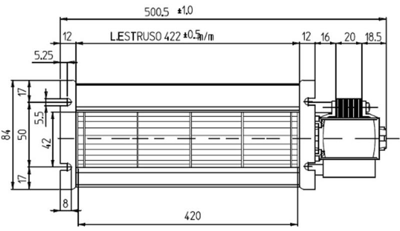 VENTILATORE TANGENZIALE PER STUFE A PELLET 90129